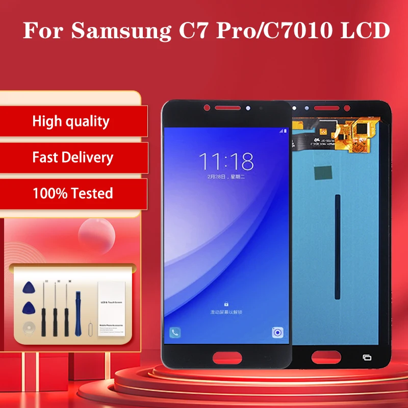 1Pcs OLED 5.7 Inch C7010 Lcd For Samsung Galaxy C7 Pro Display Touch Digitizer Assembly SM-C701F SM-C7018 Screen With Tools 
1Pcs OLED 5.7 Inch C7010 Lcd For Samsung Galaxy C7 Pro Display Touch Digitizer Assembly SM-C701F SM-C7018 Screen With Tools
