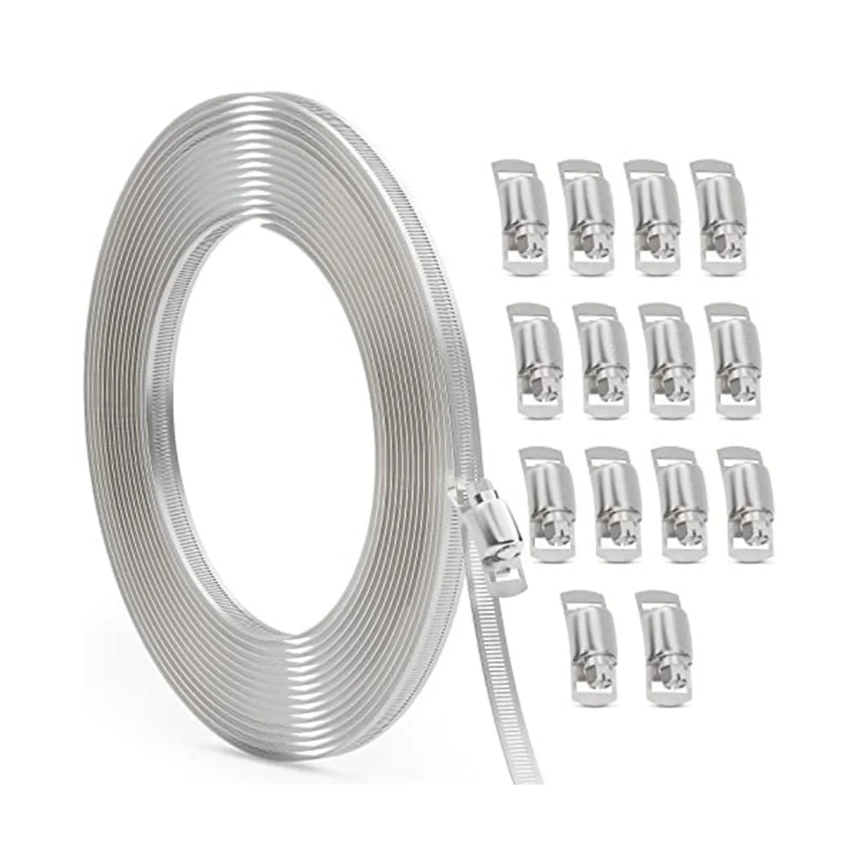 30FT Hose Clamp Assortment Kit,DIY Metal Straps+15PCS Fasteners Adjustable Hose ,Worm Gear Band Hose Clamp
30FT Hose Clamp Assortment Kit,DIY Metal Straps+15PCS Fasteners Adjustable Hose ,Worm Gear Band Hose Clamp