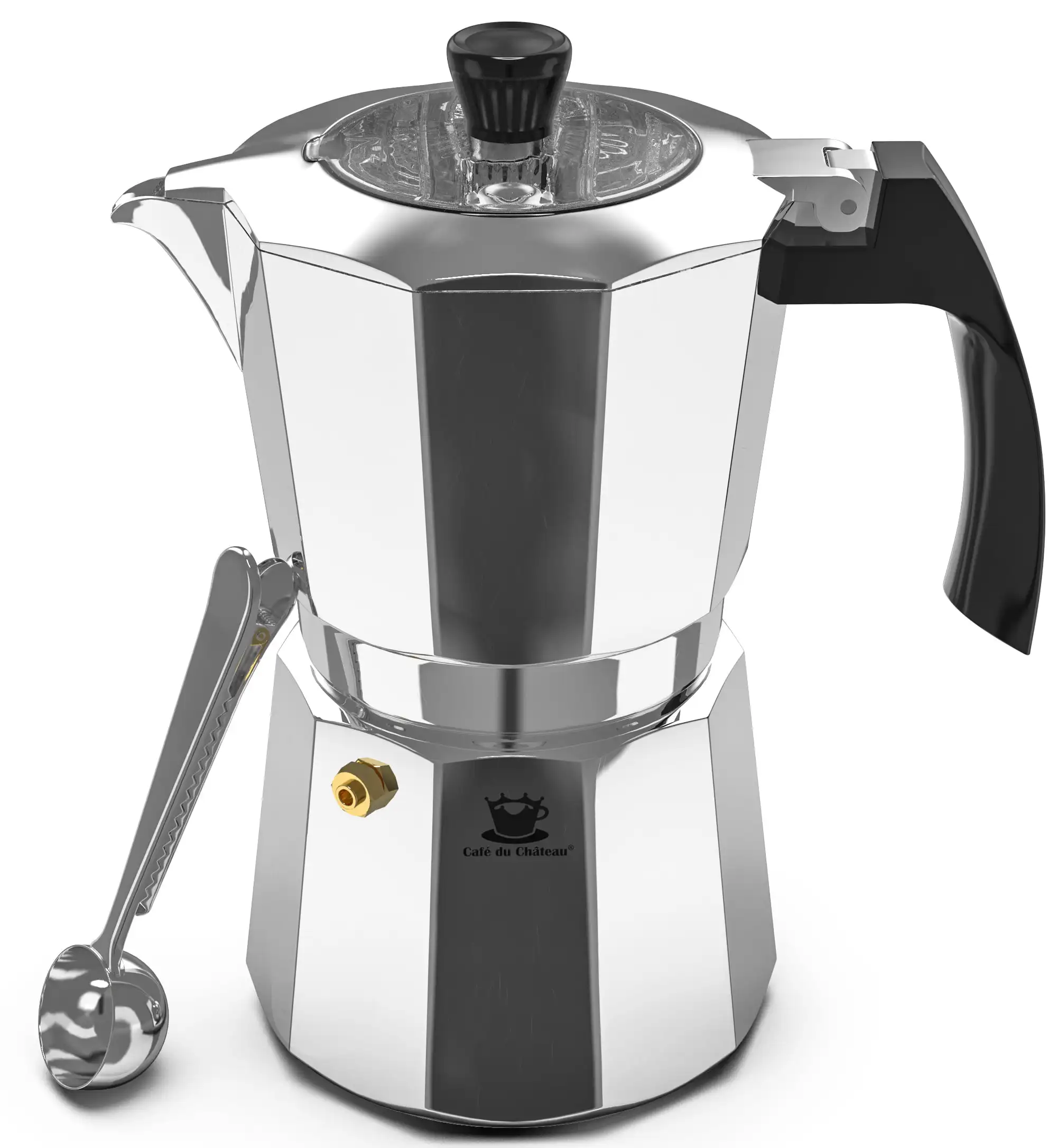Espresso Maker by (313.5ml) Transparent Top Lid, High Gloss Finish, Free Coffee Clip Spoon, Coffee Percolator
Espresso Maker by (313.5ml) Transparent Top Lid, High Gloss Finish, Free Coffee Clip Spoon, Coffee Percolator