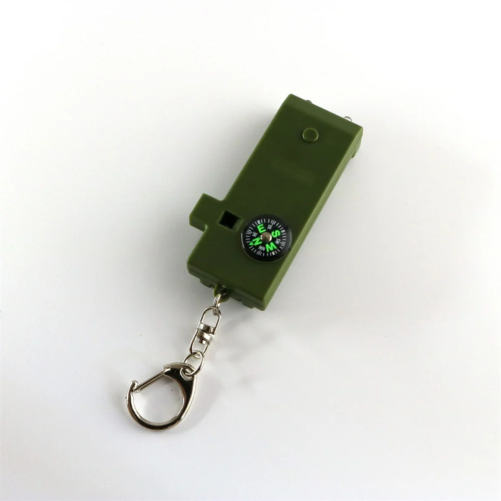 1pc Outdoor Whistle Compass Flashlight Magnifying Glass 4 In 1 Camping Hiking Supplies Portable Emergency Survival Tool Keychain
1pc Outdoor Whistle Compass Flashlight Magnifying Glass 4 In 1 Camping Hiking Supplies Portable Emergency Survival Tool Keychain
