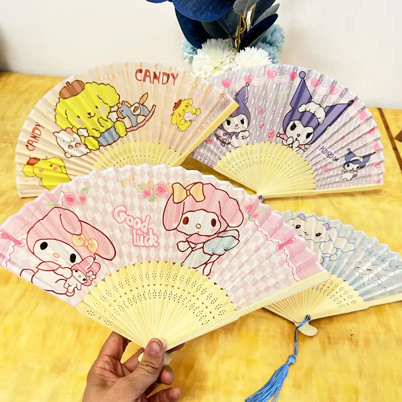 Sanrio My Melody Cartoon Retro Folding Fan Kawaii Cinnamoroll Kuromi Children Portable Summer Folding Fan Super Cute Girl Gift
Sanrio My Melody Cartoon Retro Folding Fan Kawaii Cinnamoroll Kuromi Children Portable Summer Folding Fan Super Cute Girl Gift