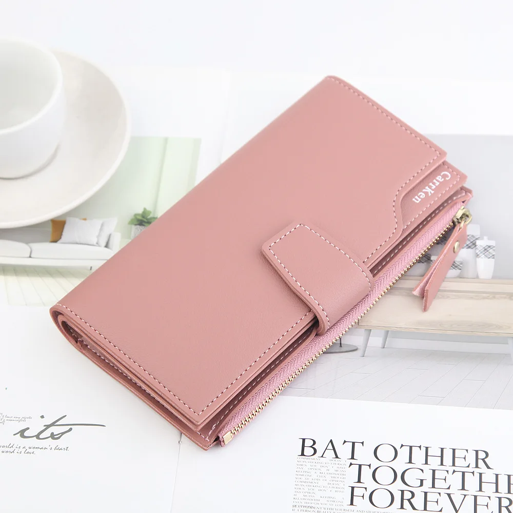 New women's wallet Long Wallet women zipper card bag fashion mobile phone bag multi-functional three fold zero wallet
New women's wallet Long Wallet women zipper card bag fashion mobile phone bag multi-functional three fold zero wallet