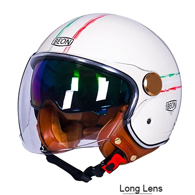 Мужской мотоциклетный шлем BEON 120, шлем с открытым лицом и двойными линзами 
Мужской мотоциклетный шлем BEON 120, шлем с открытым лицом и двойными линзами