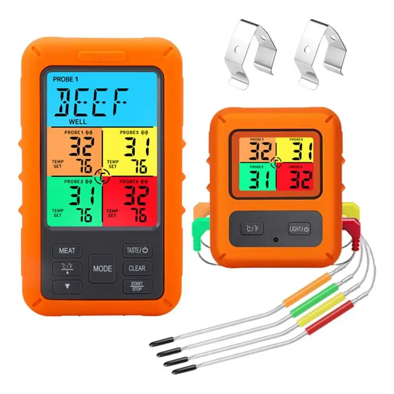 Беспроводной термометр для мяса, водонепроницаемый кухонный прибор для измерения температуры в духовке, для жидкостей, конфет, гриля, выпеч...
Беспроводной термометр для мяса, водонепроницаемый кухонный прибор для измерения температуры в духовке, для жидкостей, конфет, гриля, выпеч...