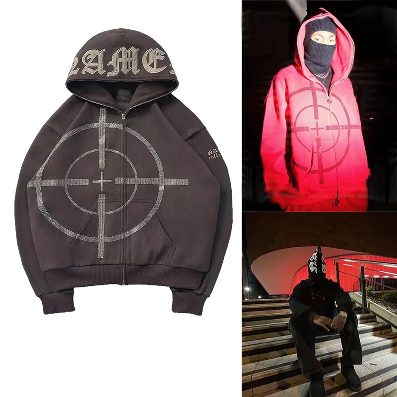 Oversized full zip up over face Diamond Rhinestone Y2k Hoodies Women Zipper Jacket Autumn Winter Grunge Streetwear Retro Hoody
Oversized full zip up over face Diamond Rhinestone Y2k Hoodies Women Zipper Jacket Autumn Winter Grunge Streetwear Retro Hoody