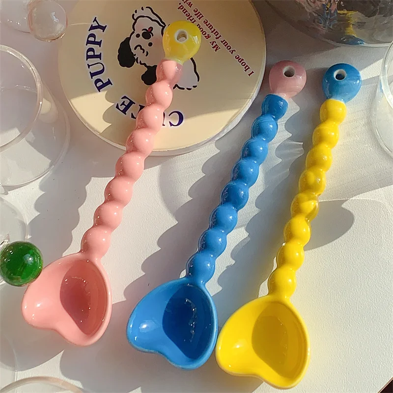 Honey Spoon Ceramic Colorful Heart Soup Dessert Spoons for Cake Coffee Stirring Spoon Home Tableware 숟가락 Kitchen Bar
Honey Spoon Ceramic Colorful Heart Soup Dessert Spoons for Cake Coffee Stirring Spoon Home Tableware 숟가락 Kitchen Bar