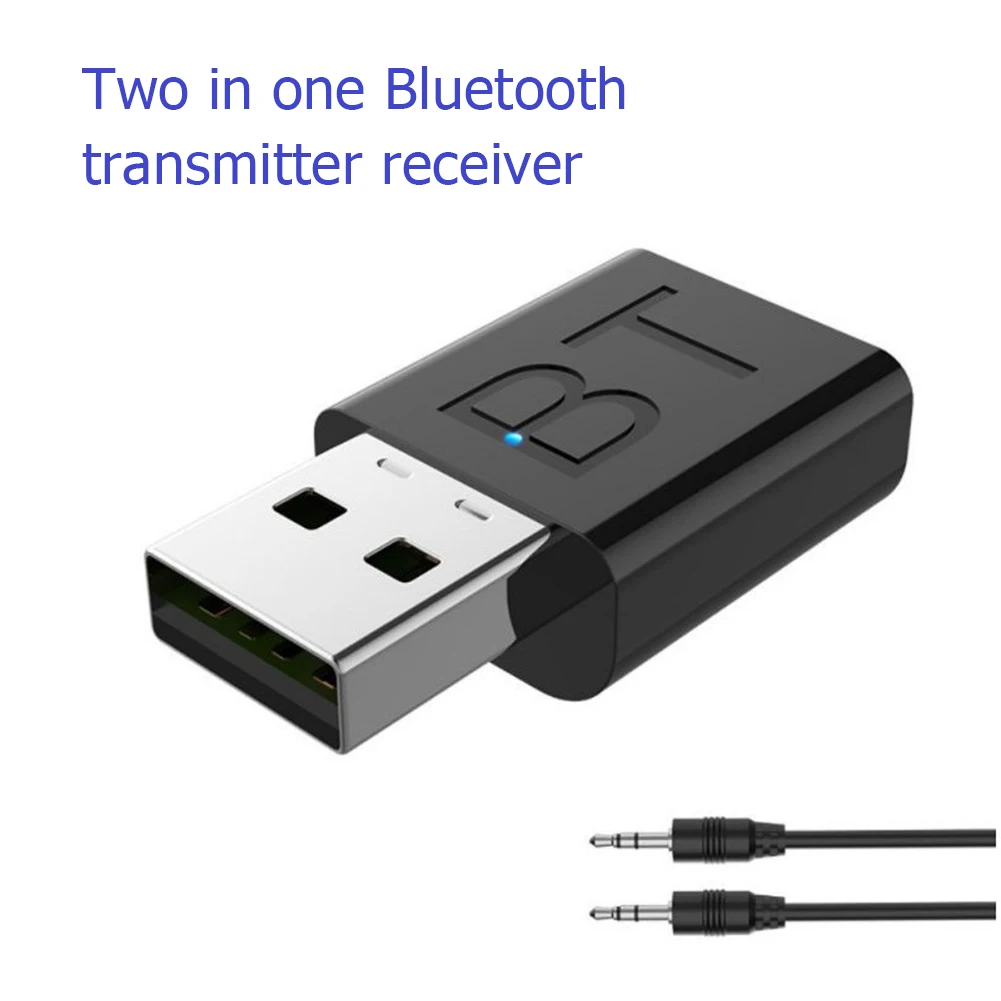 Wireless Bluetooth Compatible 5.0 Transmitter Receiver 2 in 1 USB Dongle Adapter with 3.5mm Cable Headphone Speaker Plug and Pla
Wireless Bluetooth Compatible 5.0 Transmitter Receiver 2 in 1 USB Dongle Adapter with 3.5mm Cable Headphone Speaker Plug and Pla