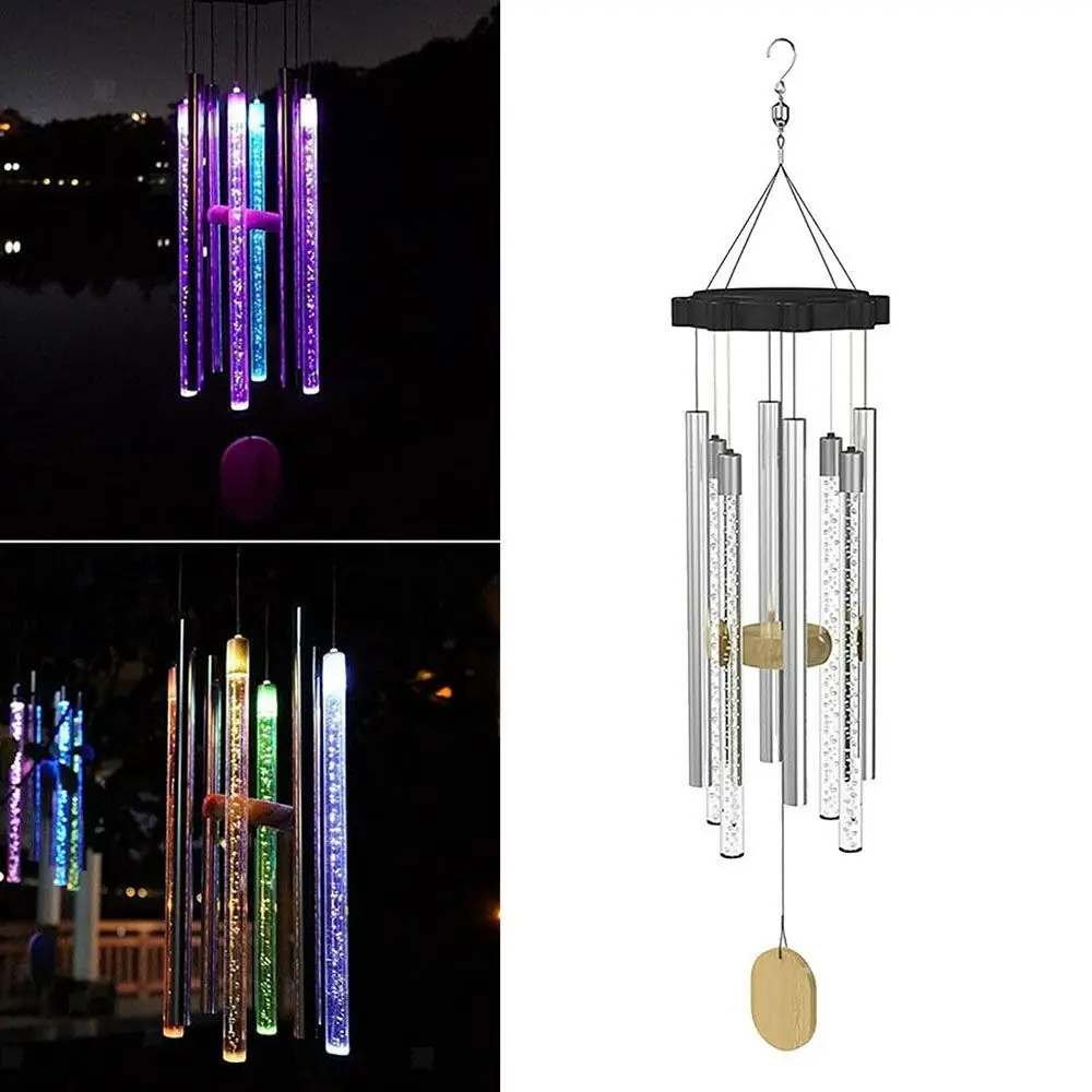 LED Wind Chime Light Solar Powered Colour Changing Windbell Light With Hanging Hook Windbell Chandelier for Outdoor Courtyard 
LED Wind Chime Light Solar Powered Colour Changing Windbell Light With Hanging Hook Windbell Chandelier for Outdoor Courtyard