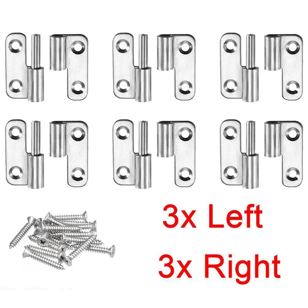 6pcs Door Hinges Left Right Stainless Steel Small Loose Leaf Detachable Hinge Furniture Hardware 1.5/2/2.5 Inch
6pcs Door Hinges Left Right Stainless Steel Small Loose Leaf Detachable Hinge Furniture Hardware 1.5/2/2.5 Inch
