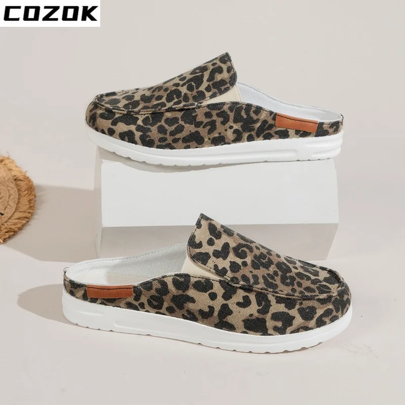 2022 Summer Women Half The Slippers Designer Leopard Shoes Help Canvas Trendy Shoes Women Size 43 Women Shoes Outdoor Slippers
2022 Summer Women Half The Slippers Designer Leopard Shoes Help Canvas Trendy Shoes Women Size 43 Women Shoes Outdoor Slippers