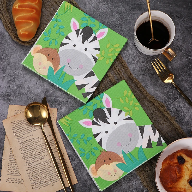 New Zebra Printing Paper Napkins Cartoon Birthday Party Colorful Napkins Personalized Dress Up with Paper Foodgrade 2-Ply 33cm
New Zebra Printing Paper Napkins Cartoon Birthday Party Colorful Napkins Personalized Dress Up with Paper Foodgrade 2-Ply 33cm