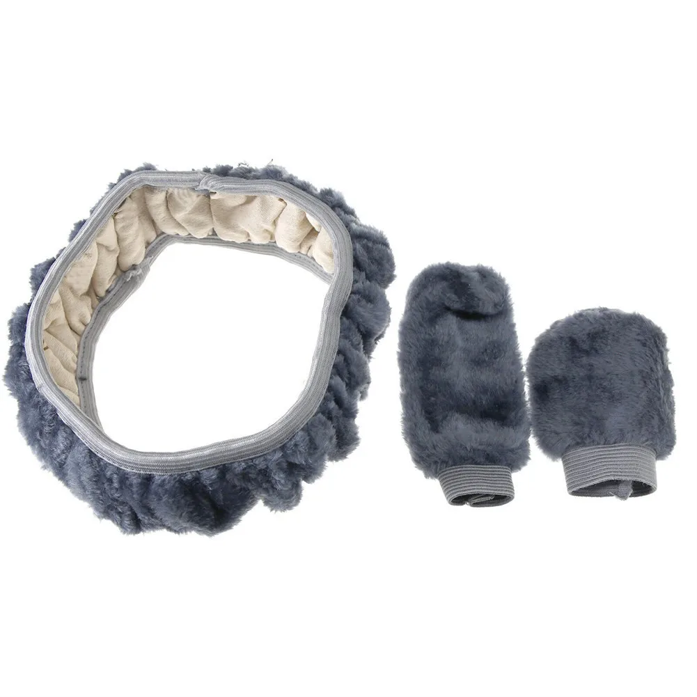 Interior Steering Wheel Cover Plush Wool Replacement Accessories Fluffy Gear Shift Cover Handbrake Cover Soft New
Interior Steering Wheel Cover Plush Wool Replacement Accessories Fluffy Gear Shift Cover Handbrake Cover Soft New