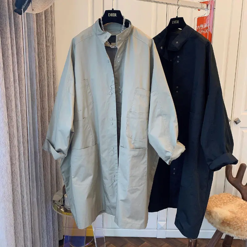 SuperAen 2022 Spring Solid Single Breasted Batwing Sleeve Stand Collar Long Windbreaker Coat Women Jackets
SuperAen 2022 Spring Solid Single Breasted Batwing Sleeve Stand Collar Long Windbreaker Coat Women Jackets