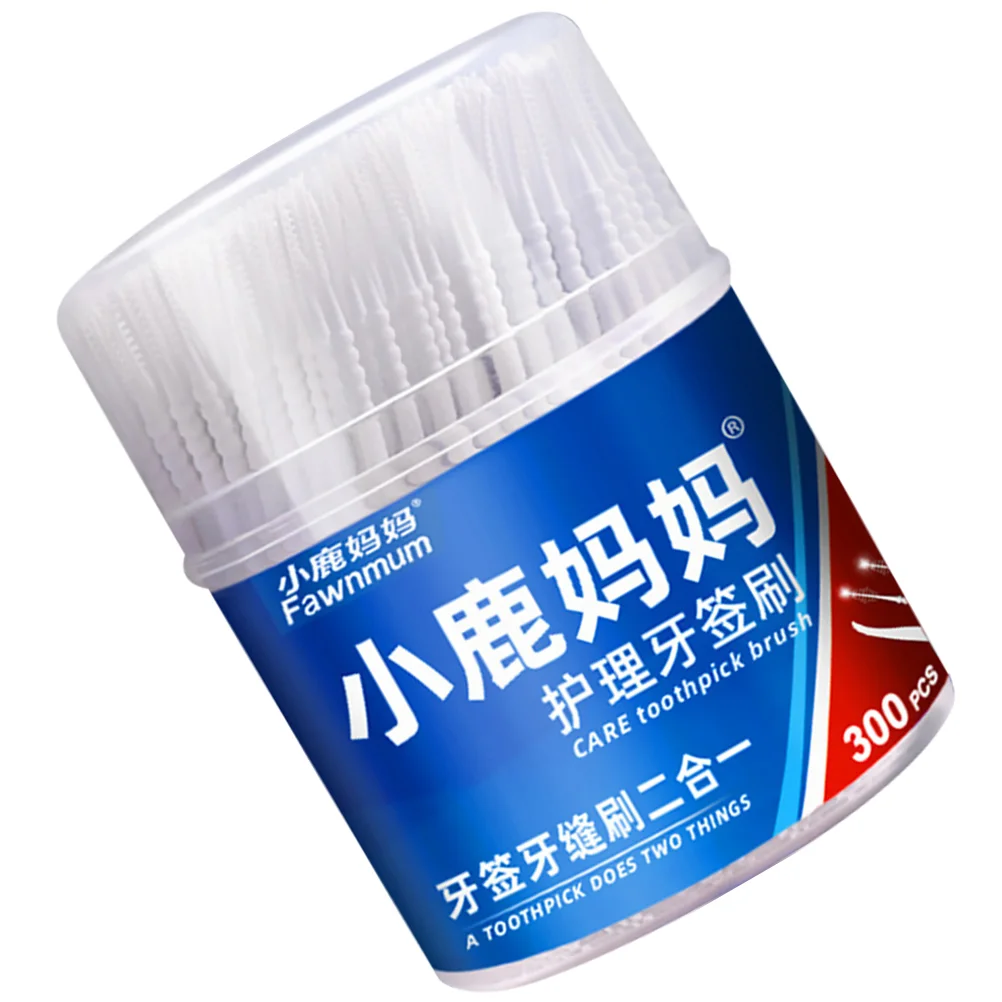 

300 Pcs Toothpick 2-in-1 Brush Cleaner Cleaners Interdental Floss Household Cleaning Brushes Hygiene Detergent