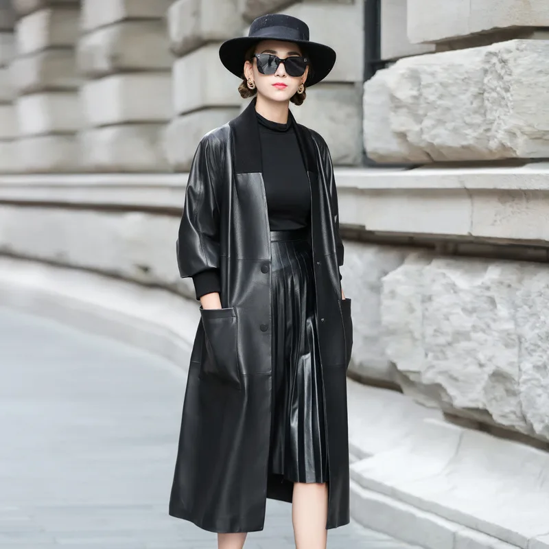 2023 Autumn/Winter Fashion New Light and Thin Genuine Wind Leather Coat Women's Leather Coat Long Loose Sheepskin Windbreaker
2023 Autumn/Winter Fashion New Light and Thin Genuine Wind Leather Coat Women's Leather Coat Long Loose Sheepskin Windbreaker