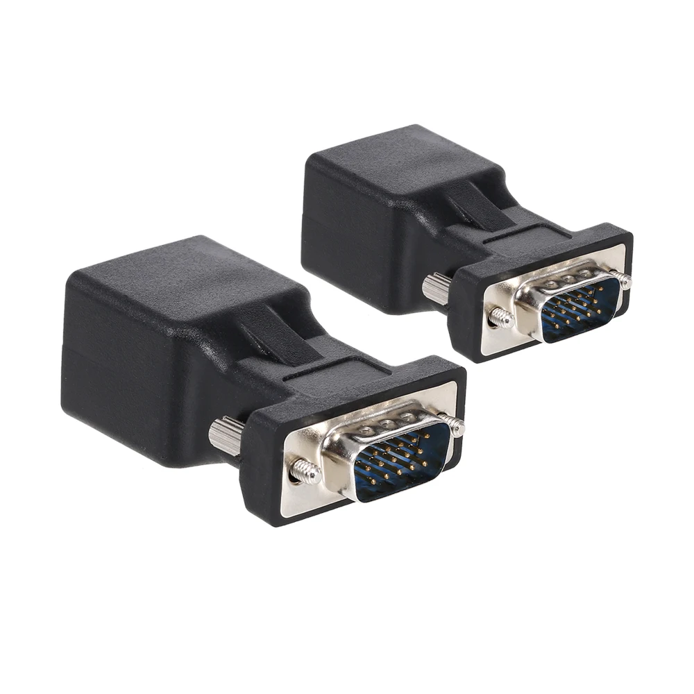 2PCS VGA to RJ45 Adapter VGA Male to RJ45 Adapter Ethernet Port Converter CAT5e CAT6 Network Cable Adapter
2PCS VGA to RJ45 Adapter VGA Male to RJ45 Adapter Ethernet Port Converter CAT5e CAT6 Network Cable Adapter