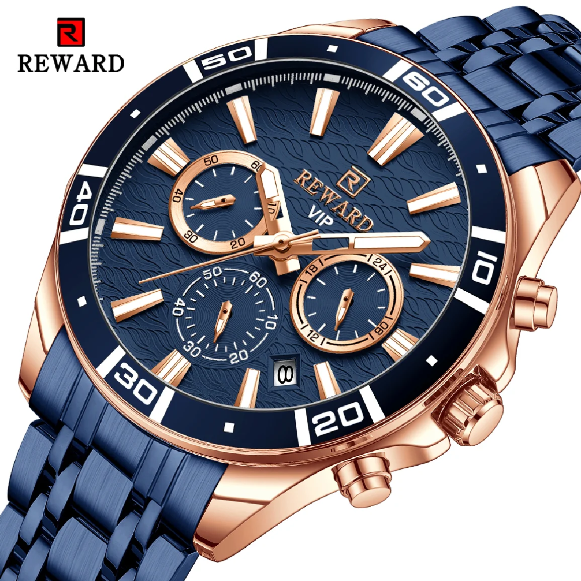REWARD New Mens Watches Stainless Steel Luxury Waterproof Chronograph Luminous Wrist Watch Fashion Men Sports Quartz Watch
REWARD New Mens Watches Stainless Steel Luxury Waterproof Chronograph Luminous Wrist Watch Fashion Men Sports Quartz Watch