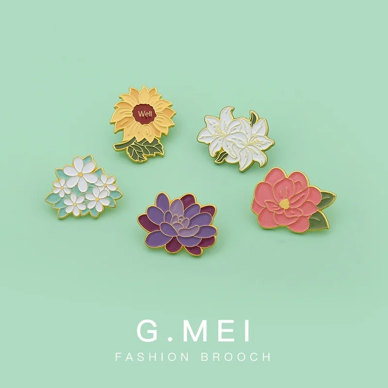 Lily, sunflower, flower brooch, cute personality, plant badge, brooch, bag decoration, creative Medal
Lily, sunflower, flower brooch, cute personality, plant badge, brooch, bag decoration, creative Medal
