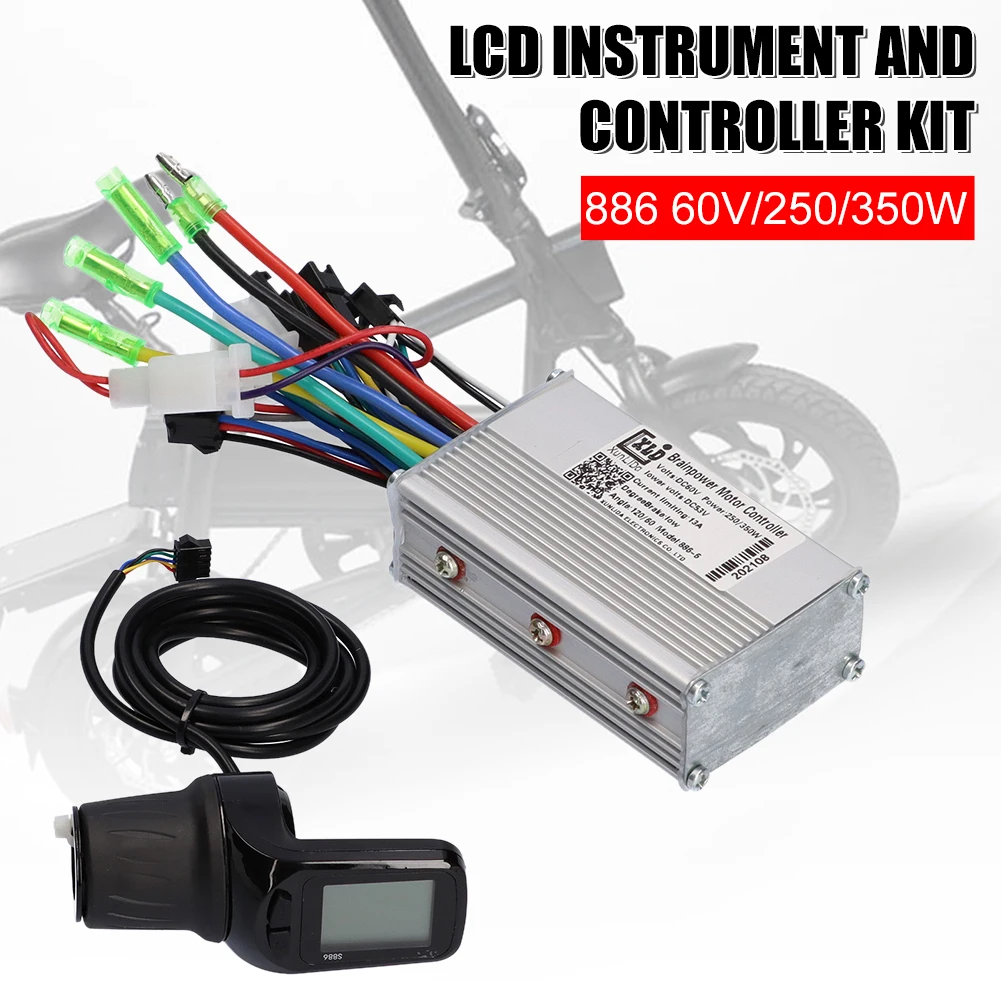 Ebike Motor Controller With LCD Display Throttle Waterproof Electric Bicycle Controller Brushless 60V 250W/350W
Ebike Motor Controller With LCD Display Throttle Waterproof Electric Bicycle Controller Brushless 60V 250W/350W