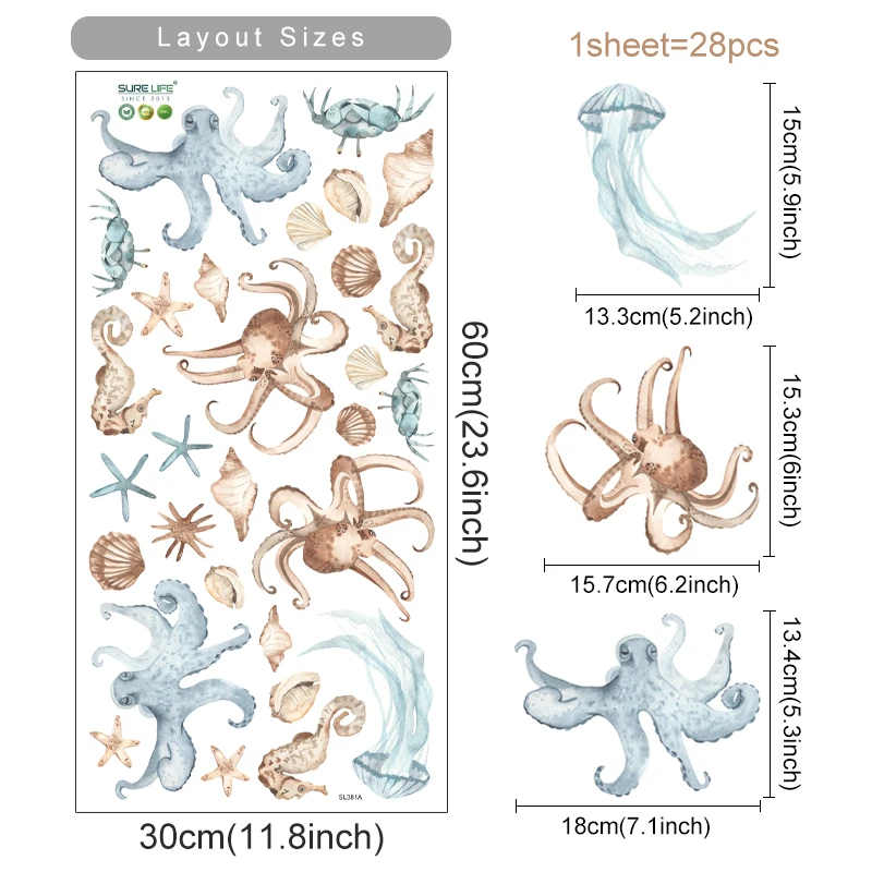 Ручная роспись акварель Мультфильм Подводный мир Осьминог Краб морская лошадь настенные наклейки для детской комнаты Гостиная Декор
Ручная роспись акварель Мультфильм Подводный мир Осьминог Краб морская лошадь настенные наклейки для детской комнаты Гостиная Декор