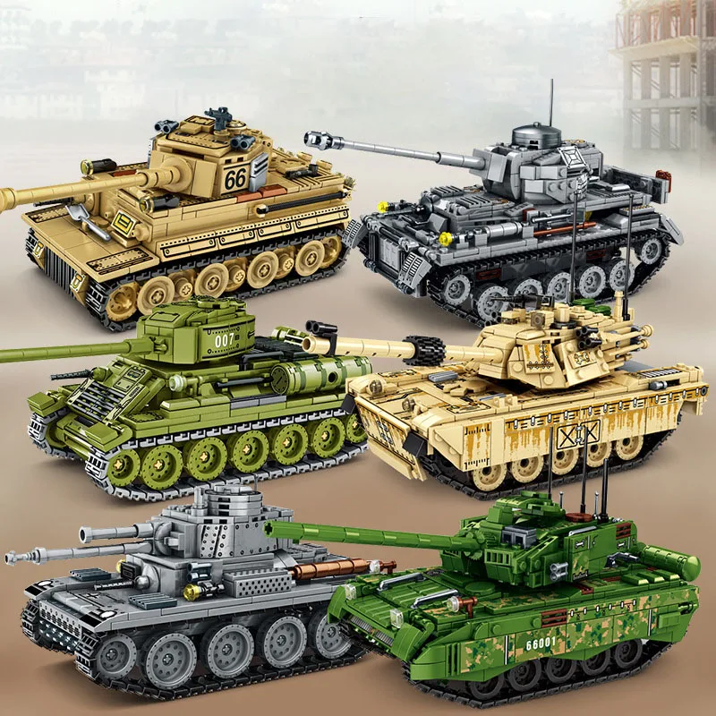 Military Tanks Series Type 99 Main Battle Tank Building Blocks WW2 Army Soldier Figures Bricks Educational Toys for Children Boy
Military Tanks Series Type 99 Main Battle Tank Building Blocks WW2 Army Soldier Figures Bricks Educational Toys for Children Boy