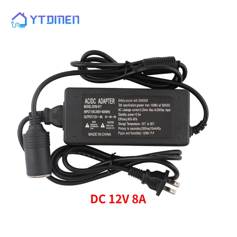 Car Power Adapter DC 110V 220V To 12V 8A Car AC Charger, Car Cigarette Lighter Converter Inverter,220V 12V Lighter with EU Plug
Car Power Adapter DC 110V 220V To 12V 8A Car AC Charger, Car Cigarette Lighter Converter Inverter,220V 12V Lighter with EU Plug