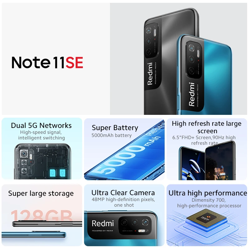 Телефон Xiaomi Redmi Note 11SE с глобальной прошивкой 700 дюйма FHD + DotDisplay аккумулятор 6 5 мАч