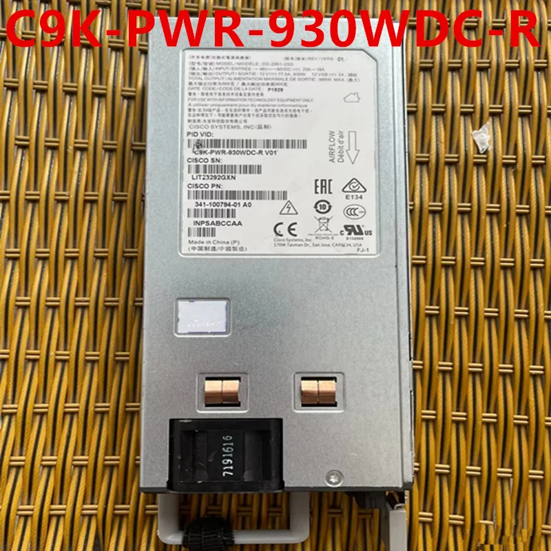 Original Disassembly Power Supply For CISCO DC 966W Power Supply C9K-PWR-930WDC-R DD-2961-2SD DPS-930AB A 341-100794-01
Original Disassembly Power Supply For CISCO DC 966W Power Supply C9K-PWR-930WDC-R DD-2961-2SD DPS-930AB A 341-100794-01