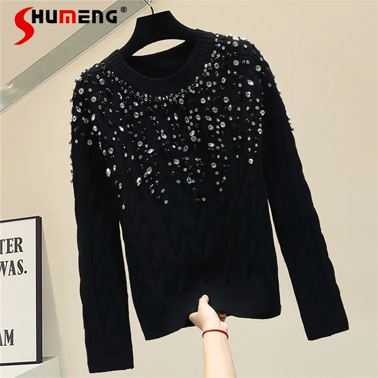 Heavy Industry Beaded Base Pullover Knitwear Lazy Sweater 2022 New Women's Coat Loose Outer Wear Long Sleeve Tide Sweater
Heavy Industry Beaded Base Pullover Knitwear Lazy Sweater 2022 New Women's Coat Loose Outer Wear Long Sleeve Tide Sweater