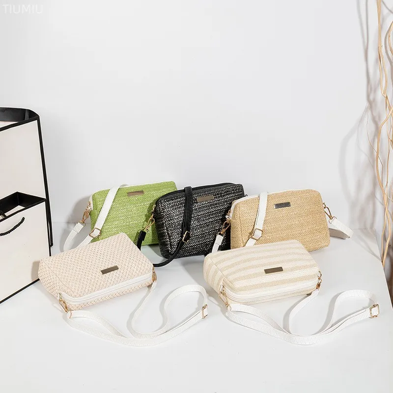 Women Designer Bag One Shoulder Crossbody Bags Fashion Straw Woven Summer Bohemia Beach Bag Small Solid Mobile Phone Coin Purse
Women Designer Bag One Shoulder Crossbody Bags Fashion Straw Woven Summer Bohemia Beach Bag Small Solid Mobile Phone Coin Purse