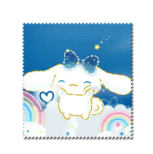 Модная аниме ткань для чистки очков Bandai Cinnamoroll с персонажами из мультфильмов, аксессуары для очков, подарок
Модная аниме ткань для чистки очков Bandai Cinnamoroll с персонажами из мультфильмов, аксессуары для очков, подарок