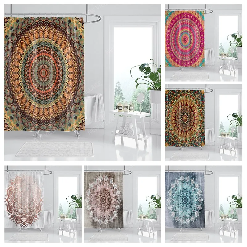 Waterproof fabric shower curtains Bathroom curtain accessories Bath curtain 180x200cm 240*200cm boho decoration vintage mandala
Waterproof fabric shower curtains Bathroom curtain accessories Bath curtain 180x200cm 240*200cm boho decoration vintage mandala