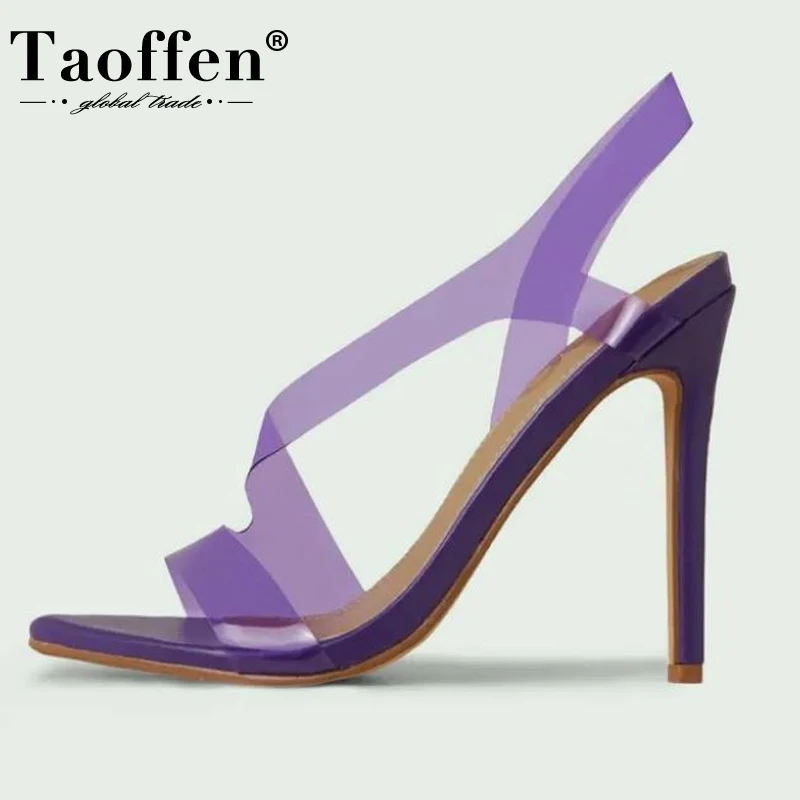 Taoffen 2022 New Women High Heel Sandals Pointed Toe Pvc Summer Shoes For Woman Fashion Sexy Chic Ins Shoes Footwear Size 35-43
Taoffen 2022 New Women High Heel Sandals Pointed Toe Pvc Summer Shoes For Woman Fashion Sexy Chic Ins Shoes Footwear Size 35-43