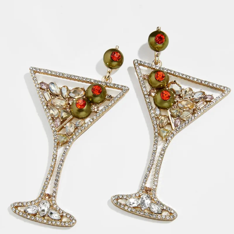 Хрустальные серьги Martini & оливки, аксессуары для девушек для ночного отдыха, висячие серьги-подвески на спиртовой основе, грязный мартини, не...
Хрустальные серьги Martini & оливки, аксессуары для девушек для ночного отдыха, висячие серьги-подвески на спиртовой основе, грязный мартини, не...