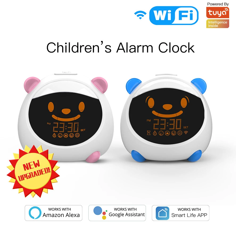 WiFi Smart Kids' Alarm Sleep Trainer Clock Light Sound Expression Smart Life Tuya App Voice Control with Alexa Google Home
WiFi Smart Kids' Alarm Sleep Trainer Clock Light Sound Expression Smart Life Tuya App Voice Control with Alexa Google Home