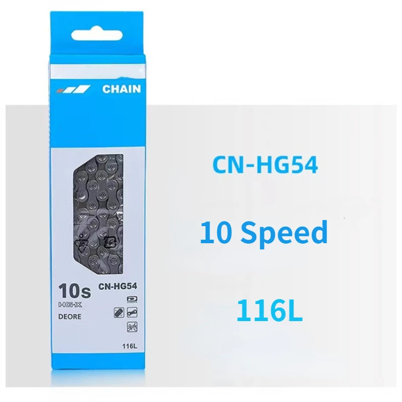 SHIMANO CN HG54 10S Speed Chain 112L Link for MTB Mountain Bike ROAD Bicycle CN-HG54 116/120 links 
SHIMANO CN HG54 10S Speed Chain 112L Link for MTB Mountain Bike ROAD Bicycle CN-HG54 116/120 links