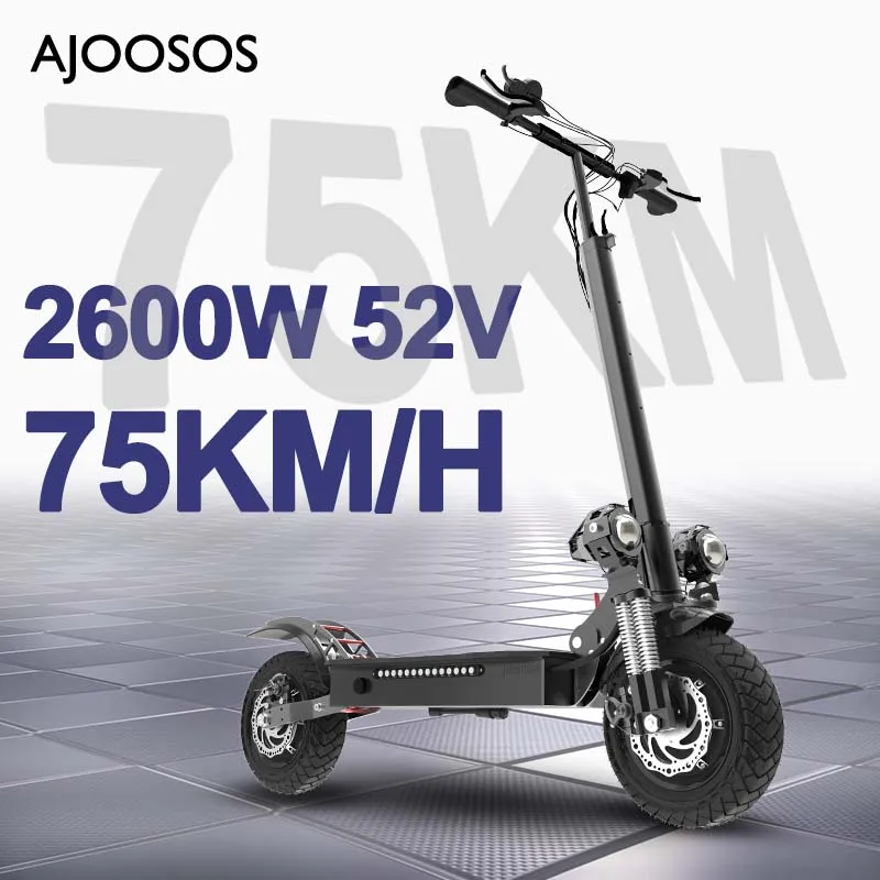 10 Inch Electric Scooter 52V 2600W Motor Electric Scooters for Adults 20AH Battery 75KM Range E Scooter with Remote Controller
10 Inch Electric Scooter 52V 2600W Motor Electric Scooters for Adults 20AH Battery 75KM Range E Scooter with Remote Controller
