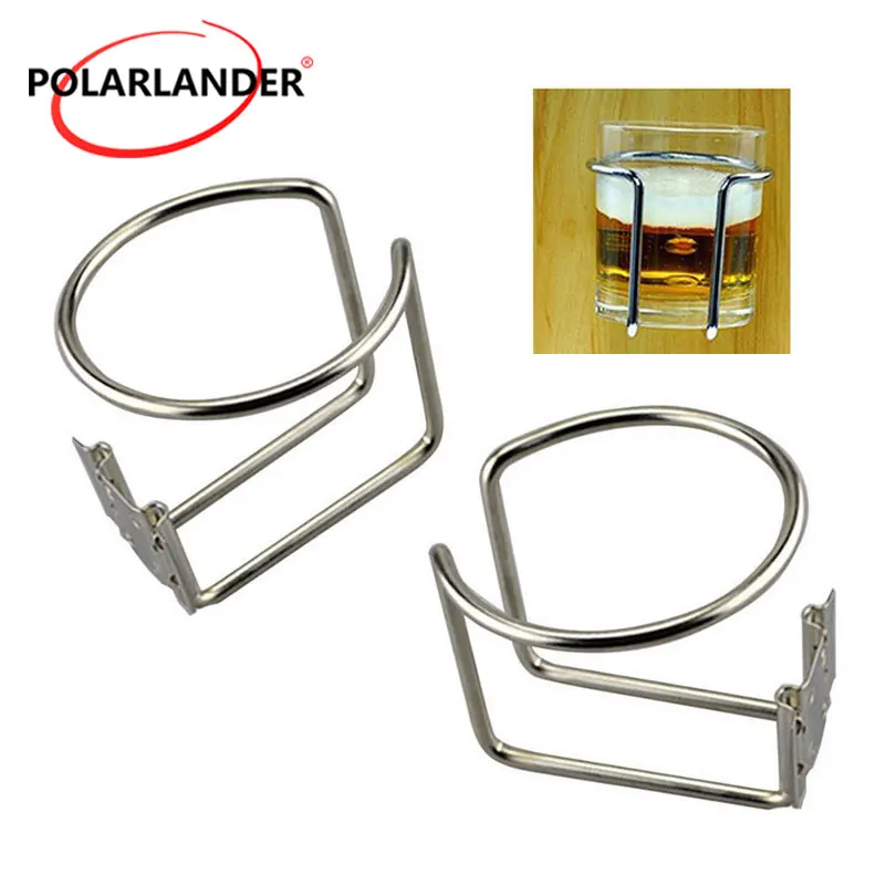 

Car Ring Cup Drink Holder Water Drink Beverage Bottle For Marine Boat Yacht Truck RV Car Stainless Steel Stand Holder 1Pc/2Pcs