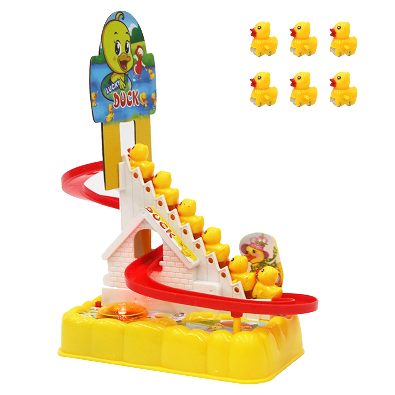 Electric Duck Climbing Stairs Toy A Fun Roller Coaster Toy With 6 Duck Toys And A Race Track, Puzzle Assembly Toy Children's Toy
Electric Duck Climbing Stairs Toy A Fun Roller Coaster Toy With 6 Duck Toys And A Race Track, Puzzle Assembly Toy Children's Toy
