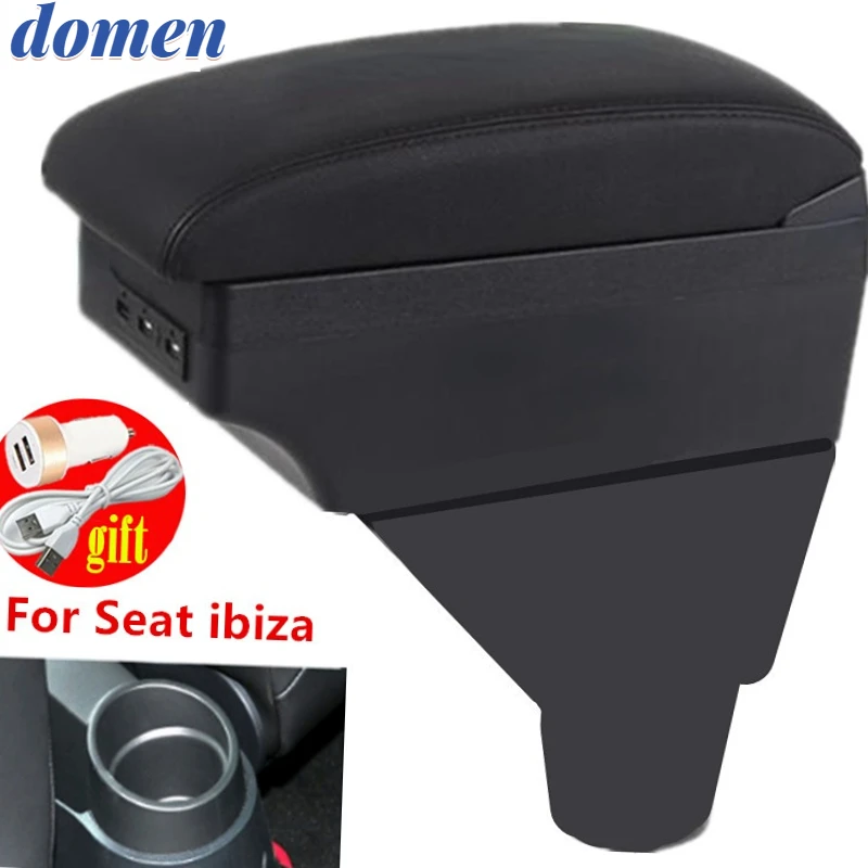 For Seat Ibiza 6j armrest box For Seat Ibiza central Store content Storage box armrest box with cup holder ashtray USB interface 
For Seat Ibiza 6j armrest box For Seat Ibiza central Store content Storage box armrest box with cup holder ashtray USB interface