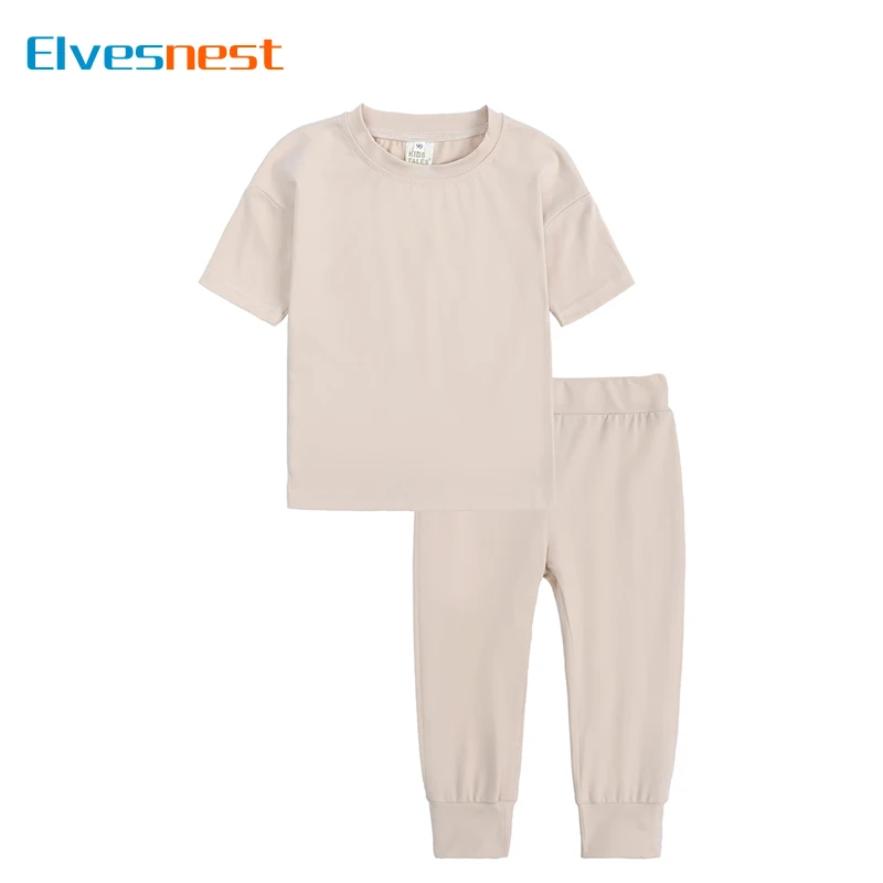 Summer Kids Clothes Girls Outfit Set Fashion Solid Baby Boys Clothes Cotton Short Sleeve Tops Pants Children Clothing 1-13 Years
Summer Kids Clothes Girls Outfit Set Fashion Solid Baby Boys Clothes Cotton Short Sleeve Tops Pants Children Clothing 1-13 Years