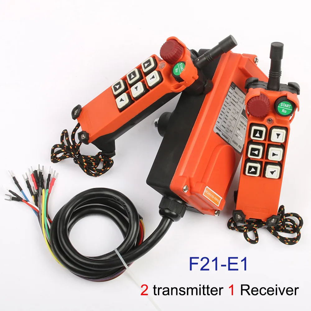 F21-E1 2 Transmitter 1 Receiver Emergency Stop Mushroom Head Crane Driving Hoist Industrial Wireless Remote Control Switches
F21-E1 2 Transmitter 1 Receiver Emergency Stop Mushroom Head Crane Driving Hoist Industrial Wireless Remote Control Switches