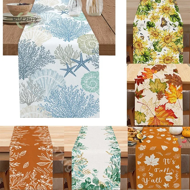 Blue Marine Coral Shells Starfish Retro Table Runners for Wedding Decoration Modern Dining Tables Runner Kitchen Desktop Decor
Blue Marine Coral Shells Starfish Retro Table Runners for Wedding Decoration Modern Dining Tables Runner Kitchen Desktop Decor