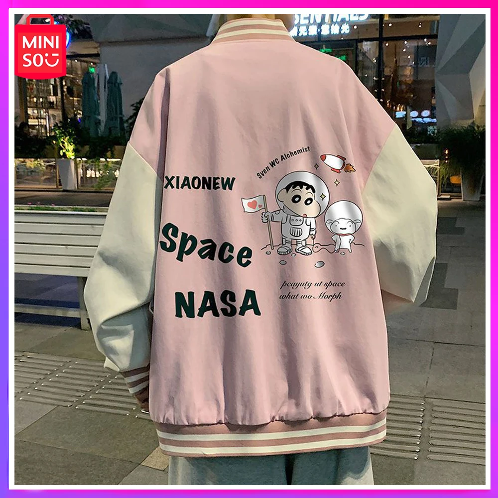 Miniso 2023 Pink Spliced Baseball Coat Men Trendy Crayon Shin-Chan Jacket Korean Version Trendy Loose Versatile Top Comfortable
Miniso 2023 Pink Spliced Baseball Coat Men Trendy Crayon Shin-Chan Jacket Korean Version Trendy Loose Versatile Top Comfortable