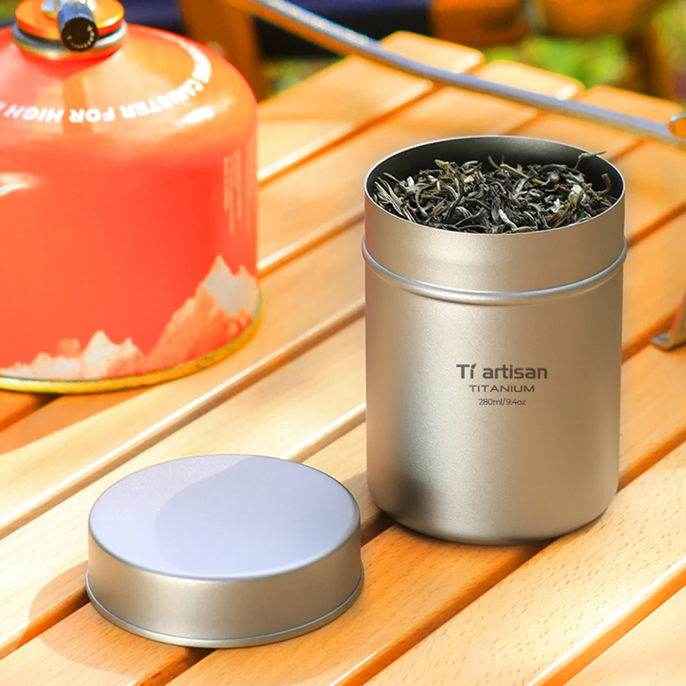 1pc 280ml Titanium Tea Tin Can Seal Box Canister Coffee Bean Food Storage Container Versatile Storage Holder Outdoor Tableware
1pc 280ml Titanium Tea Tin Can Seal Box Canister Coffee Bean Food Storage Container Versatile Storage Holder Outdoor Tableware