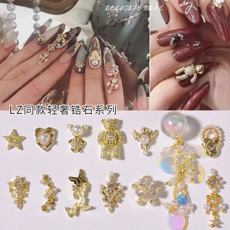 3PCS Nail Art Metal Real Gold Zircon Jewelry Light Luxury Full Diamond Activity Bear Butterfly Pendant Nail Decoration
3PCS Nail Art Metal Real Gold Zircon Jewelry Light Luxury Full Diamond Activity Bear Butterfly Pendant Nail Decoration
