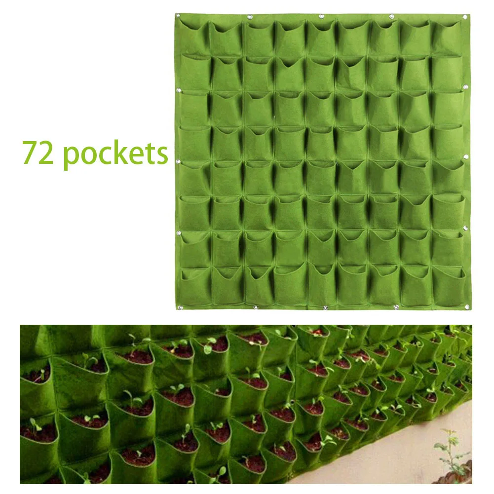 72 Pockets Vertical Wall-mounted Grow Bags flower planter pots Wall Hanging Planting Bags Garden Supplies Jardinage Yard Q1
72 Pockets Vertical Wall-mounted Grow Bags flower planter pots Wall Hanging Planting Bags Garden Supplies Jardinage Yard Q1