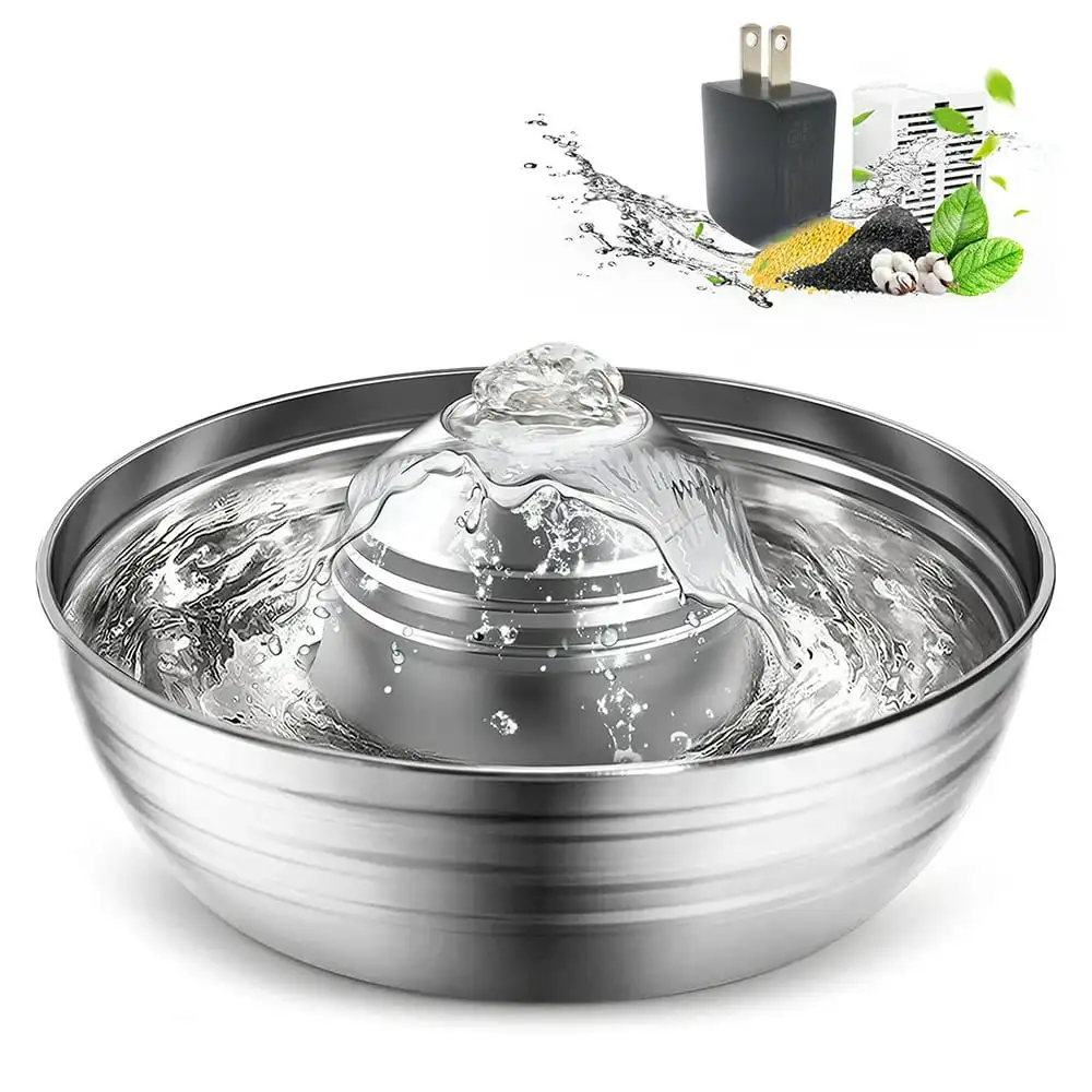 2L/67oz Water Fountain, 304 Stainless Steel Water Fountain for Cats Inside, Pet Water Fountain with Filters & Quiet , Water Bo
2L/67oz Water Fountain, 304 Stainless Steel Water Fountain for Cats Inside, Pet Water Fountain with Filters & Quiet , Water Bo