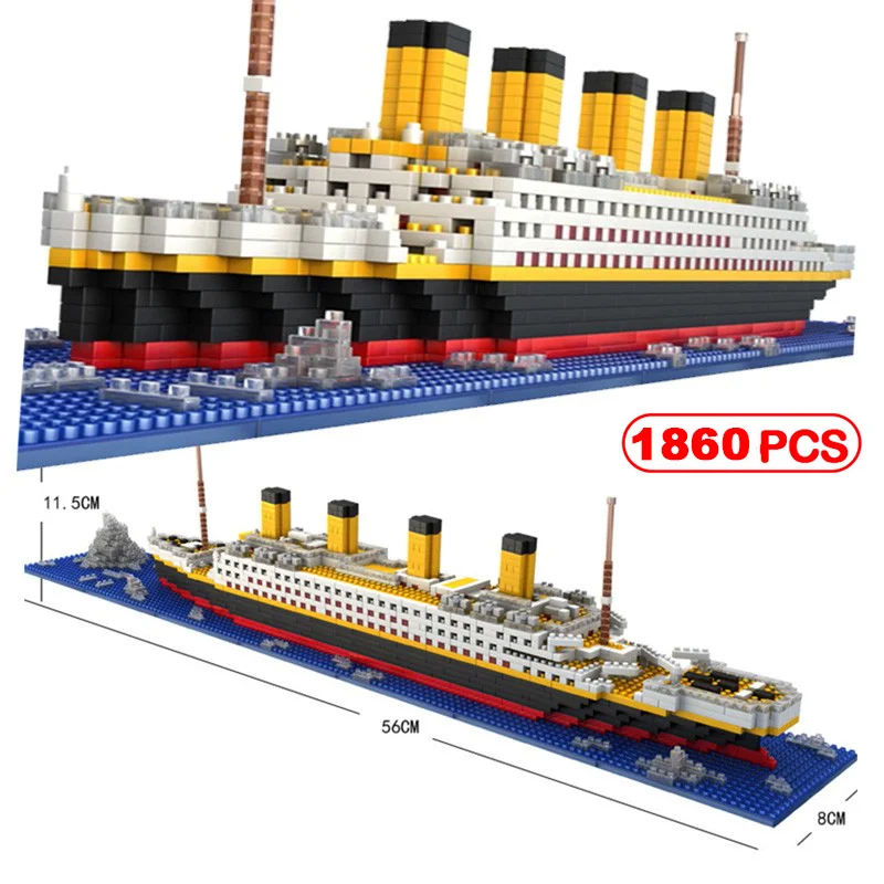 1860Pcs Titanic Cruise Ship Model Building Blocks DIY Diamond Boat Bricks Kits For Children Birthday Gifts
1860Pcs Titanic Cruise Ship Model Building Blocks DIY Diamond Boat Bricks Kits For Children Birthday Gifts