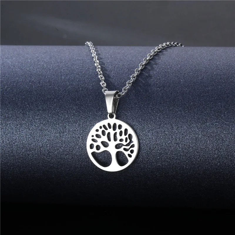 316L Stainless Steel Necklace Hot Tree of Life Round Pendant Necklaces Bijoux Collier Elegant Women Girl Jewelry Gifts
316L Stainless Steel Necklace Hot Tree of Life Round Pendant Necklaces Bijoux Collier Elegant Women Girl Jewelry Gifts